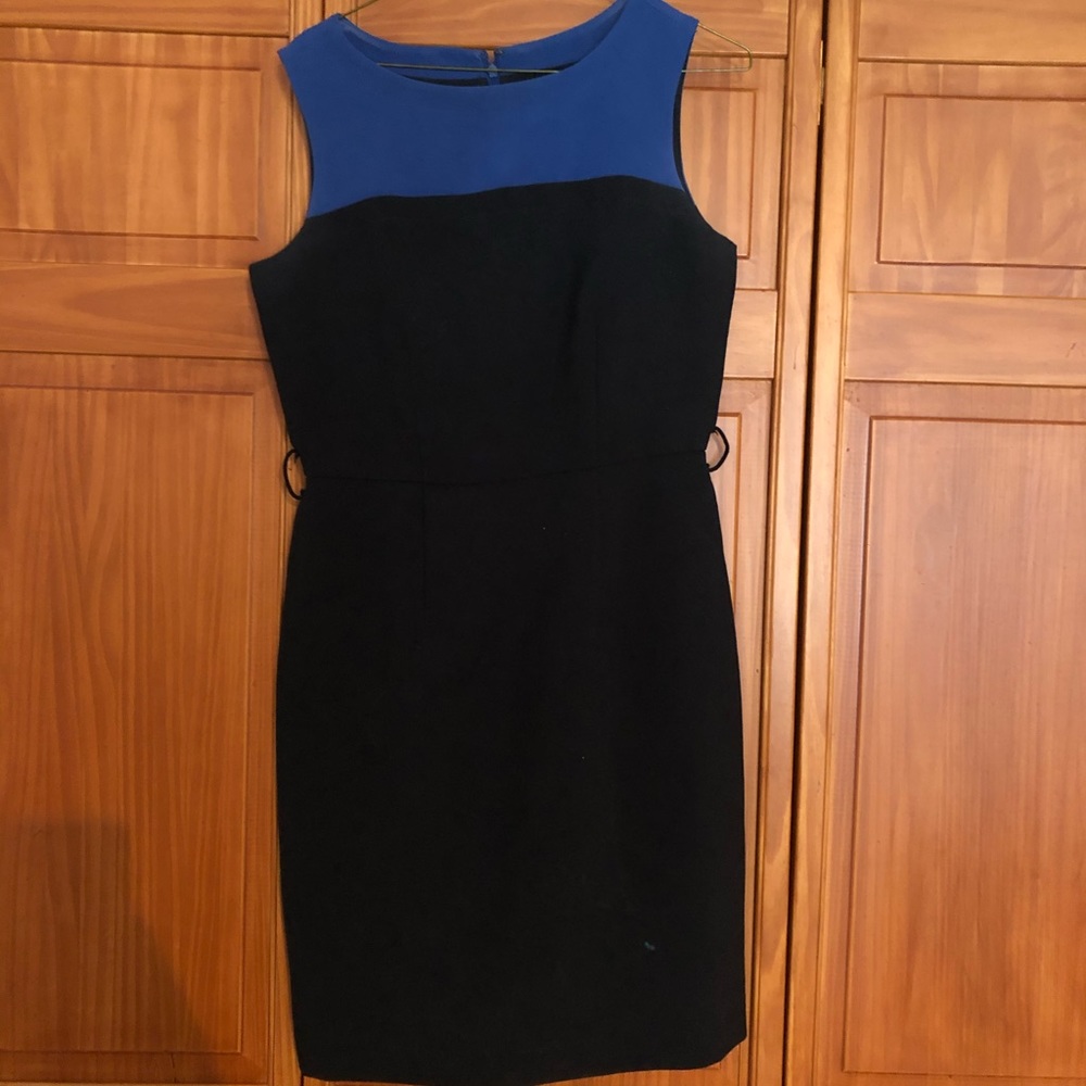 Blue and black dress